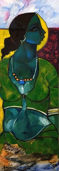 Abrar Ahmed, 12 x 36 Inch, Oil on Canvas, Figurative Painting, AC-AA-598